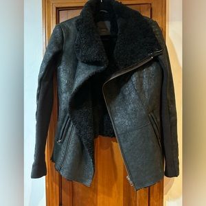 Veda leather and shearling jacket S